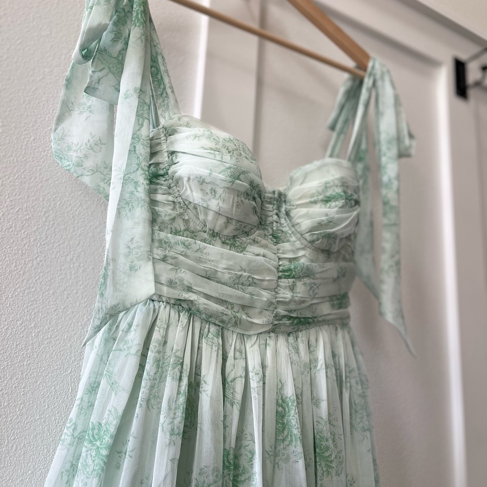 MABLE Light Green Floral Maxi Dress - Picture 10 of 11